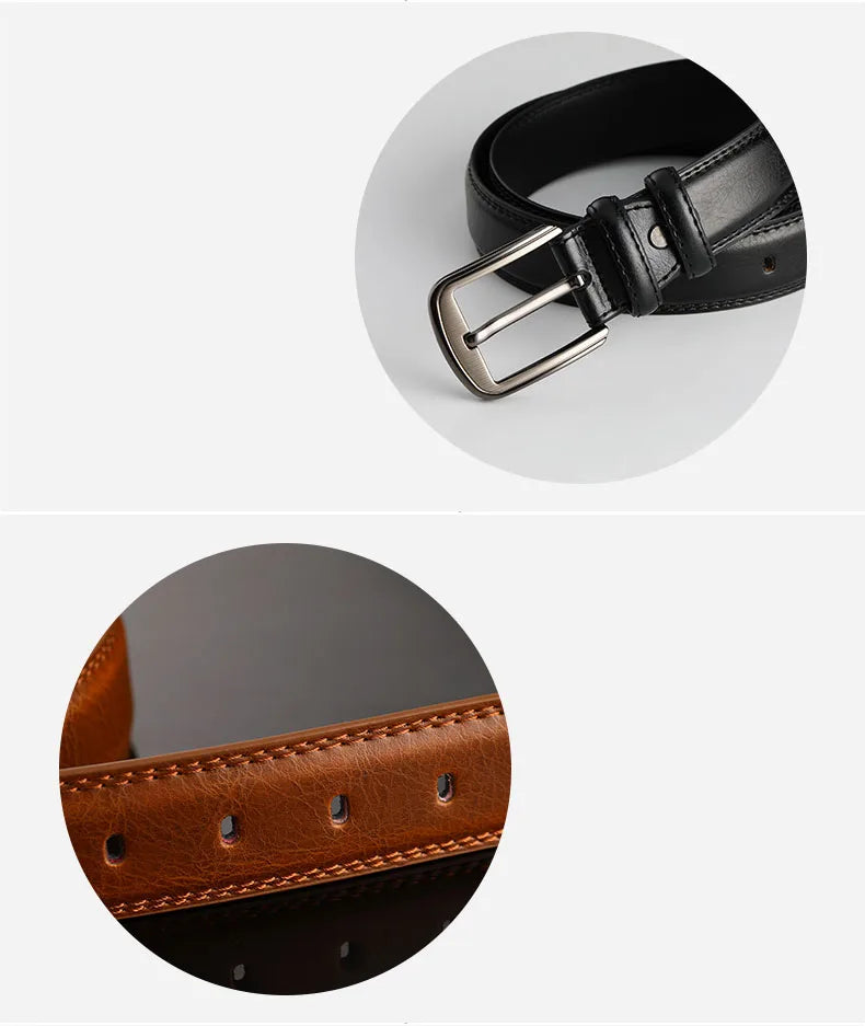 1Pc Deepeel 3.7*110-130cm Men's 2nd Cowskin Leather Belts Male Designer Business Waistband Crafts for Adults Jeans Accessories