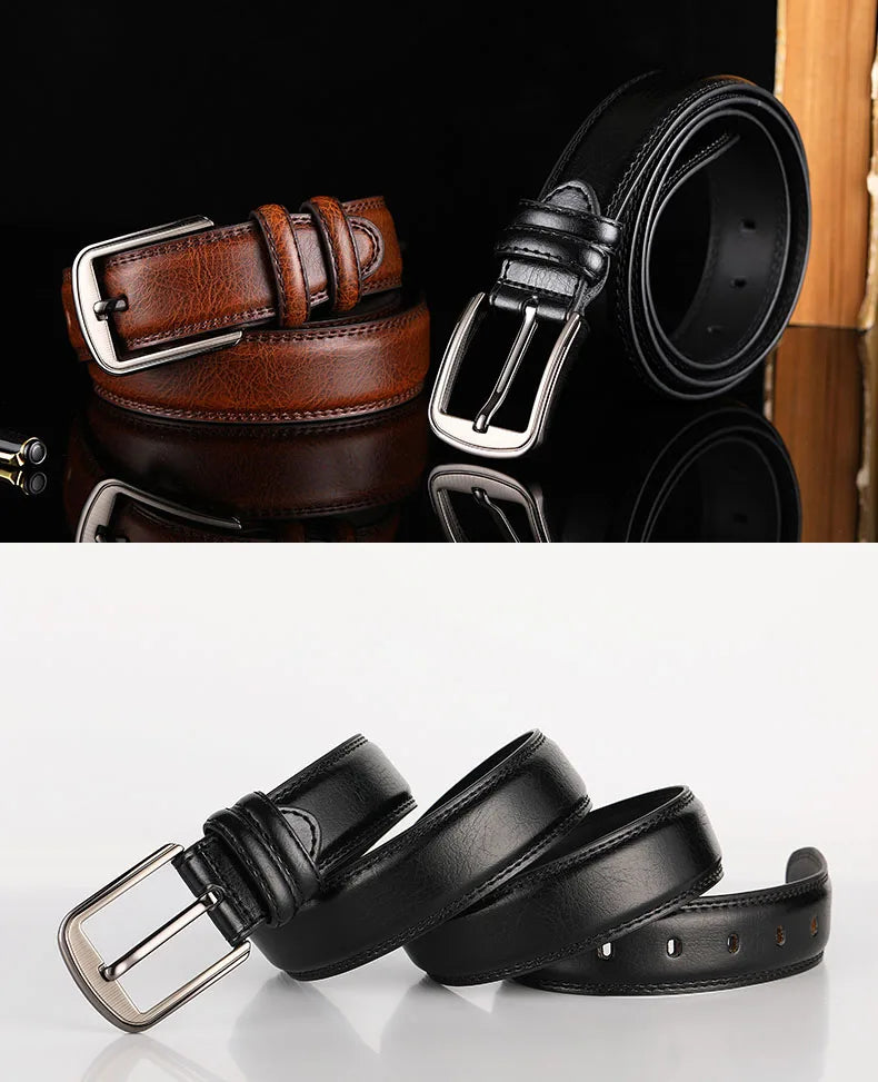 1Pc Deepeel 3.7*110-130cm Men's 2nd Cowskin Leather Belts Male Designer Business Waistband Crafts for Adults Jeans Accessories