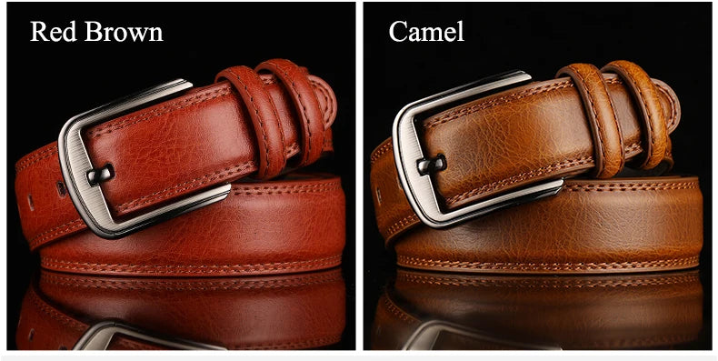 1Pc Deepeel 3.7*110-130cm Men's 2nd Cowskin Leather Belts Male Designer Business Waistband Crafts for Adults Jeans Accessories