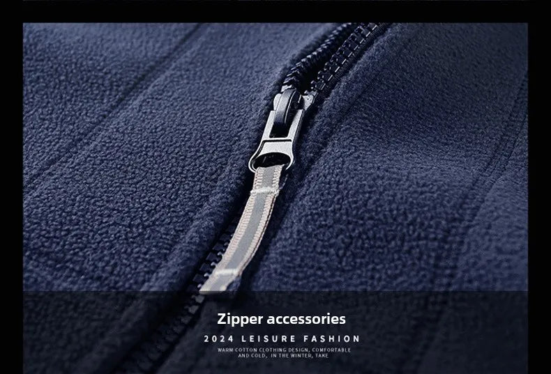 thick Fleece Padded Jacket Men's Autumn Winter Casual Anti-freezing Warm Hooded Coat Polar Cold Fleece Clothing Skiing Jackets