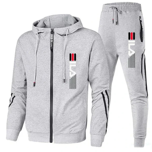 Men's Sportswear Set for Spring and Autumn 2025: Sporty Casual Jacket + Sport Pants, Jogging Fashion and Stylish Sport Outfit