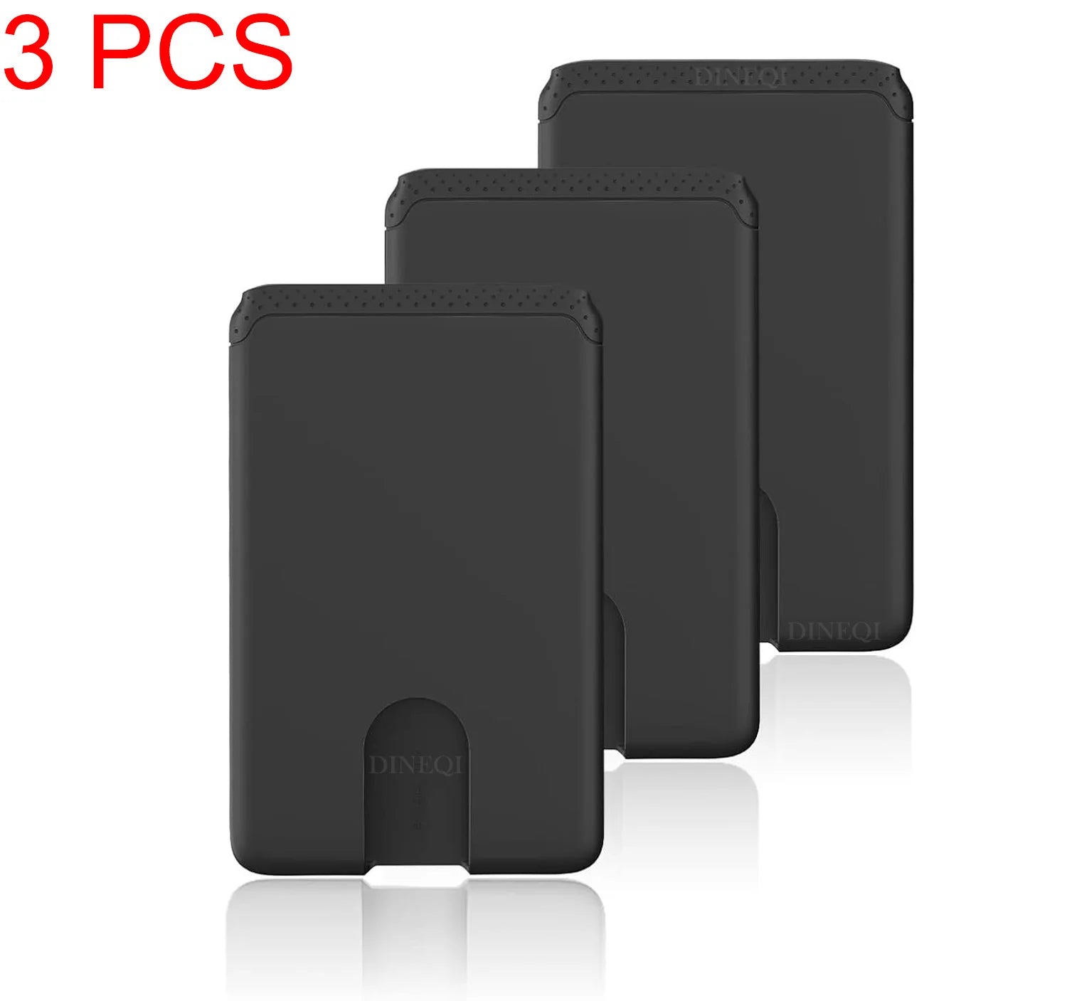 Mobile Phone Card Holder Stick on Anti Falling Credit Cardholder Easy Push 3M Adhesive Soft Silicone Phone Wallet Compatible