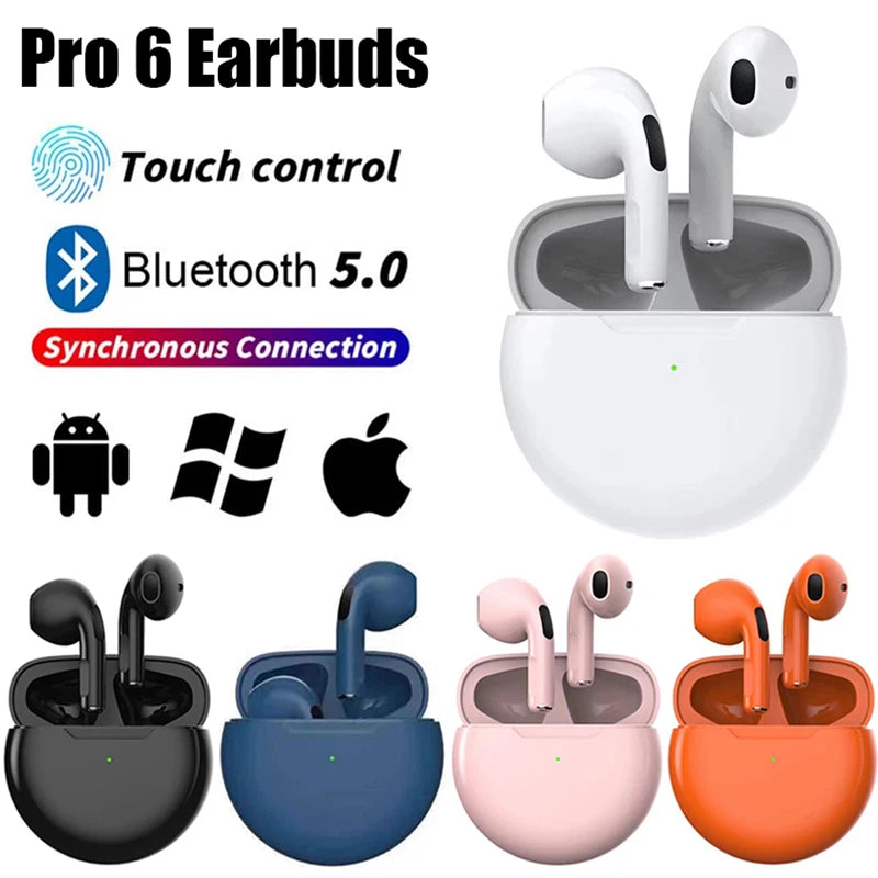 TWS Bluetooth Earphones for iPhone Wireless Bluetooth Headset Noise Cancelling Earbuds with Mic Wireless Headphones