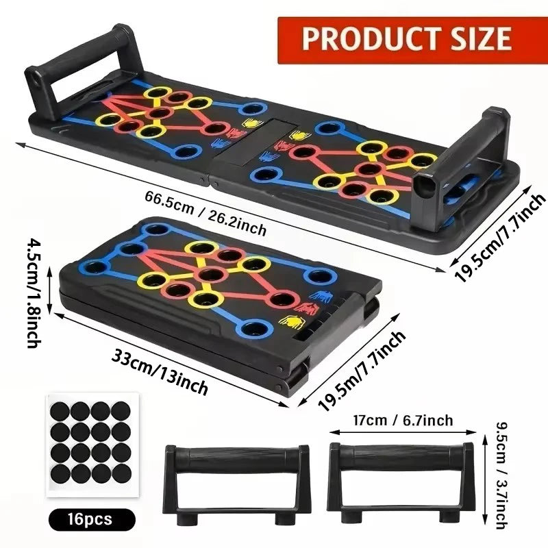 Portable Multifunctional Push-up Board - Fitness and Muscle Training Device Home Workout Set Foldable Push Up Bar Resistance