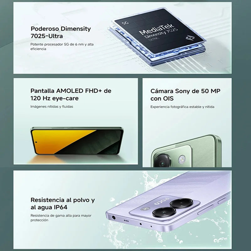 POCO M7 Pro 5G, NFC, Smartphones, Dimensity 7025-Ultra, 6.67'' AMOLED, 120 Hz, 50 MP Camera, 5110 mAh Battery