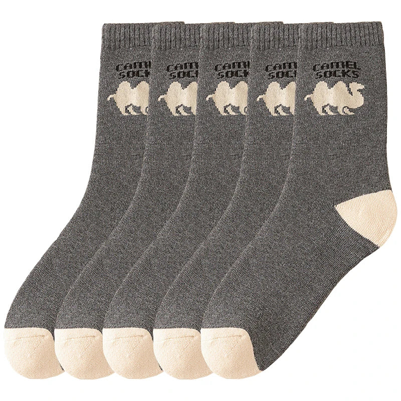 5 Pairs Men Thicken Warm Socks High Quality Casual Comfortable Soft Against Cold Snow Winter Middle Tube Women Male's Sock