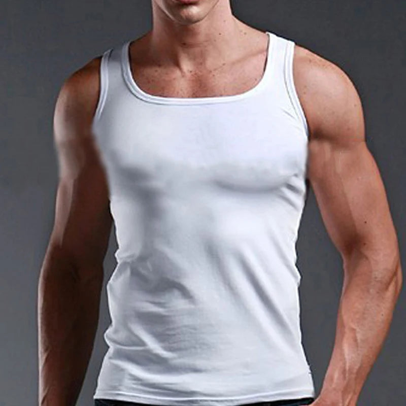 2020 Summer Plus Size Men Clothing Tank Tops Black White Gray Singlets Sleeveless Fitness Men Vest Casual Bodybuilding Vest New