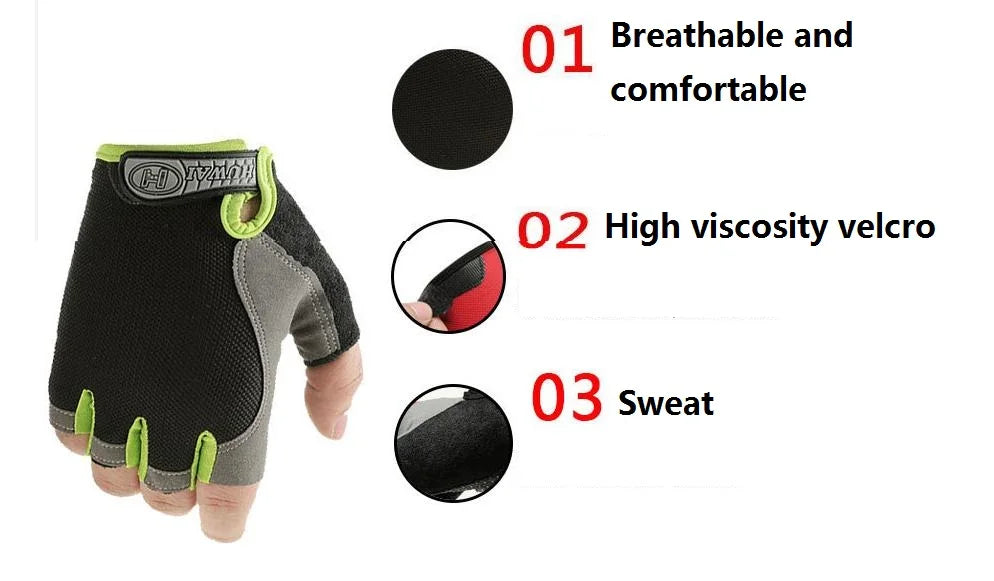 Weightlifti Gym Gloves Fitness Training Fingerless Women Men Bodybuilding Exercise Sports Gloves Cycling Anti Slip Breathable