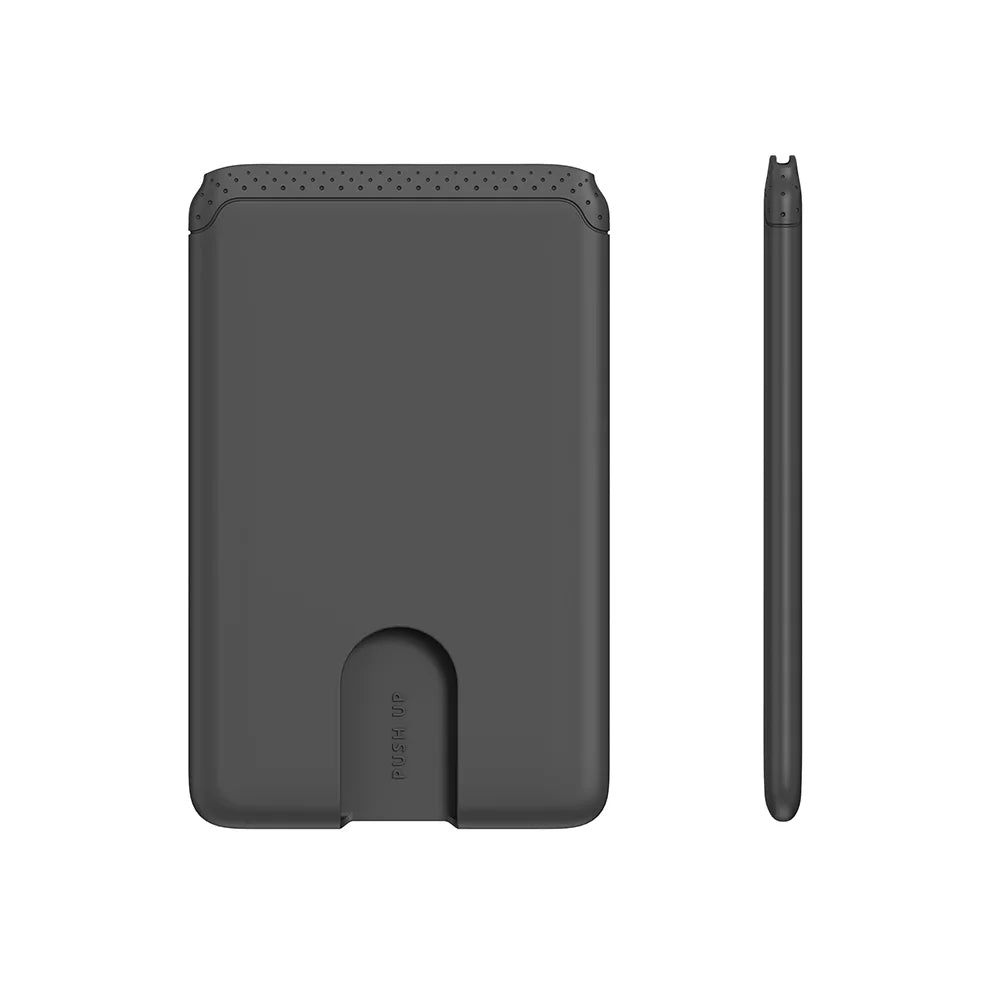 Mobile Phone Card Holder Stick on Anti Falling Credit Cardholder Easy Push 3M Adhesive Soft Silicone Phone Wallet Compatible