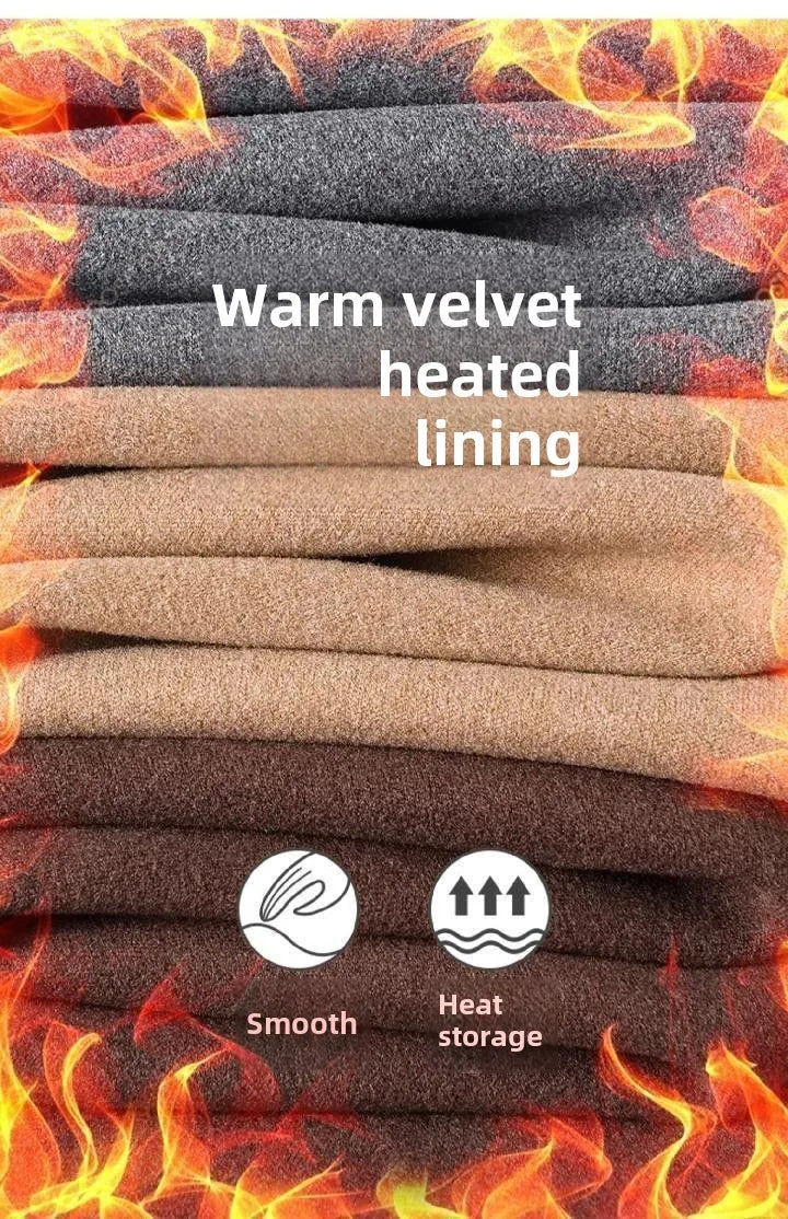 New 2024 Thicken Men's Mock Neck Thermal Tee Casual Tops Thick Thermal Inner SleepWear Fleece Long Sleeve T-Shirt Mens Clothing