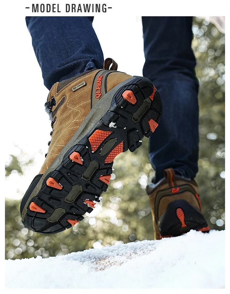 Men Women Outdoor Sports Hiking boots for Couple Autumn Winter Ankle Boot For Man Keep Warm Sneaker Shoe New Arrivial Classic