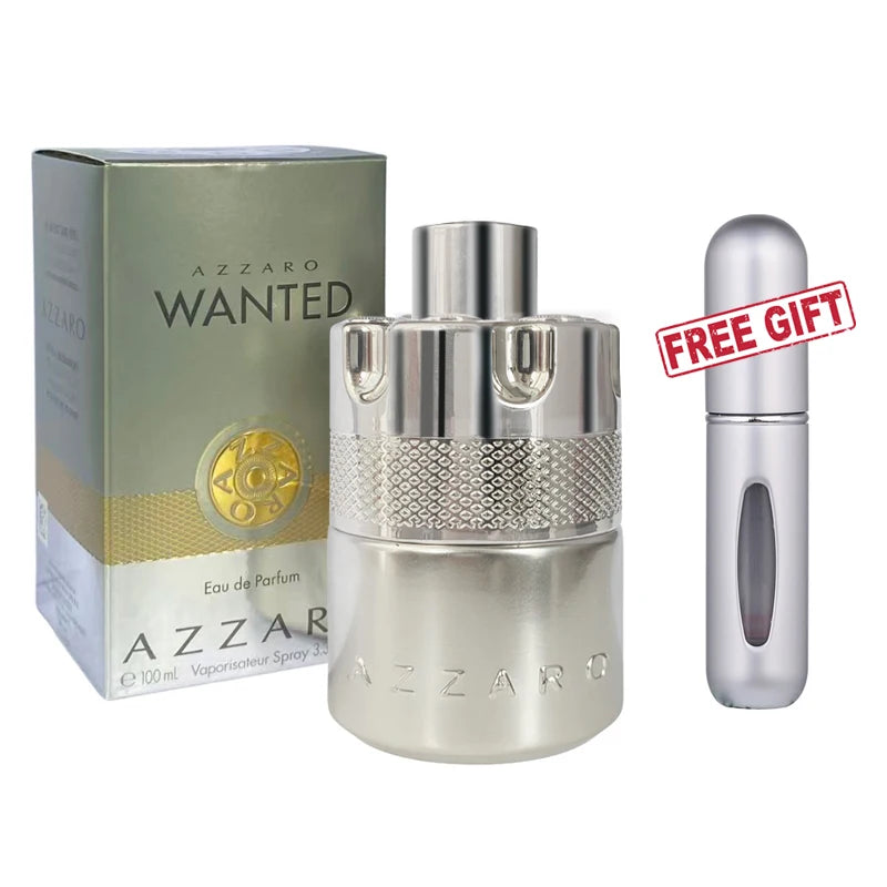 100ML Azzaro The Most Wanted Parfum Mens Cologne Luxury Perfumes For Men With 5ml Bottom Charge Perfume Refillable Bottle