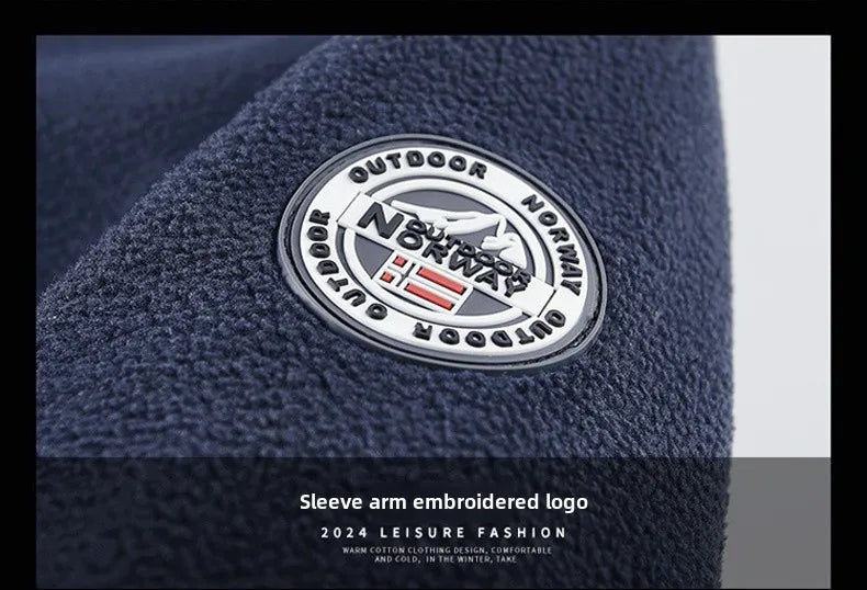 thick Fleece Padded Jacket Men's Autumn Winter Casual Anti-freezing Warm Hooded Coat Polar Cold Fleece Clothing Skiing Jackets