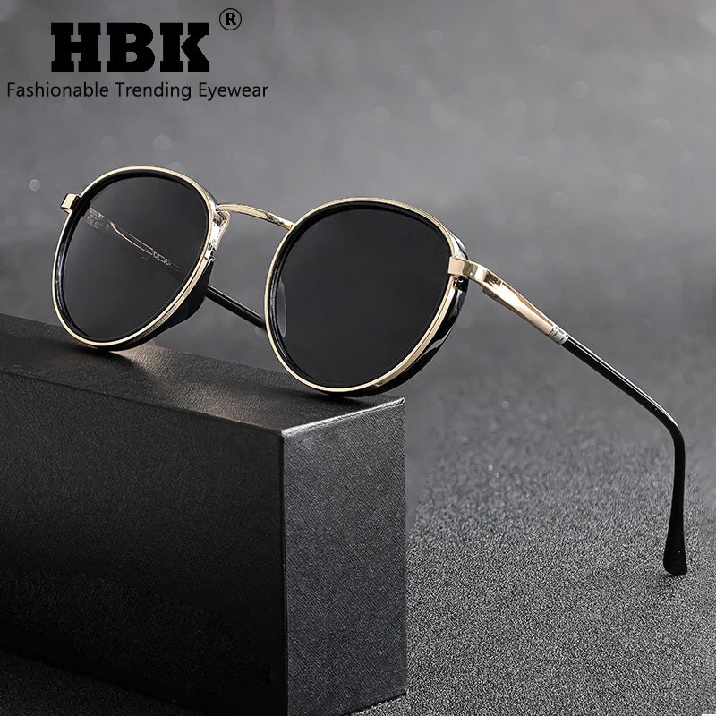 HBK Trendy and Avant-Garde Men's Polarized Sunglasses Personalized Design Fashionable Unisex UV400 Sun Glasses Ideal for Gifts
