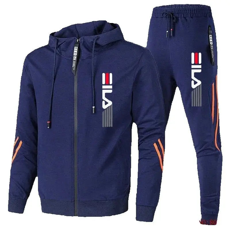 Men's Sportswear Set for Spring and Autumn 2025: Sporty Casual Jacket + Sport Pants, Jogging Fashion and Stylish Sport Outfit