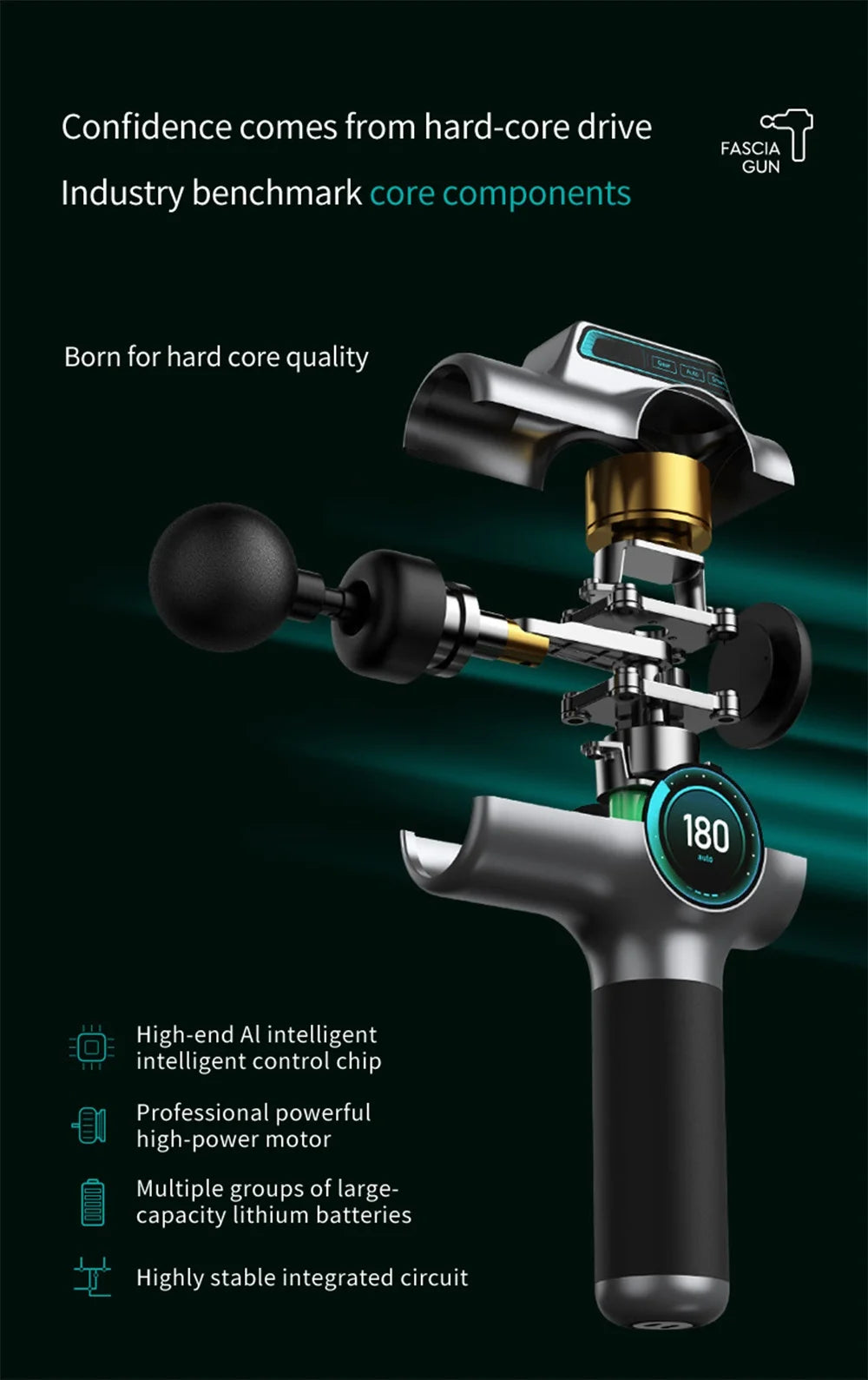 99 Speed Professional Muscle Massage Gun Massager Massager for Neck and Back Massage Instrument Dropshipping Fitness Equipment