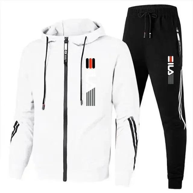 Men's Sportswear Set for Spring and Autumn 2025: Sporty Casual Jacket + Sport Pants, Jogging Fashion and Stylish Sport Outfit