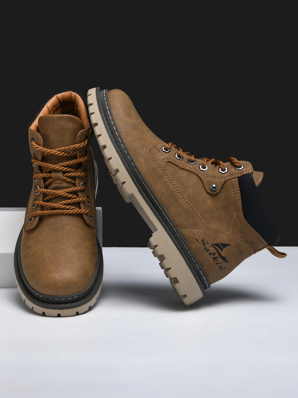 Handmade Men Boots Ankle Winter Leather Shoes Autumn Outdoor Hiking Boots Sneakers Hombres Botas High Top Footwear Anti Slip