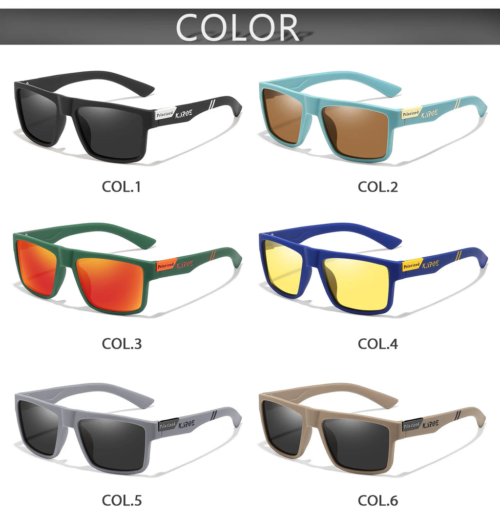 Karos Men's Polarized Sunglasses Square Casual Outdoors Sun Glasses Women Unisex Sunglass Sports Driving Fishing UV400 Eyewear
