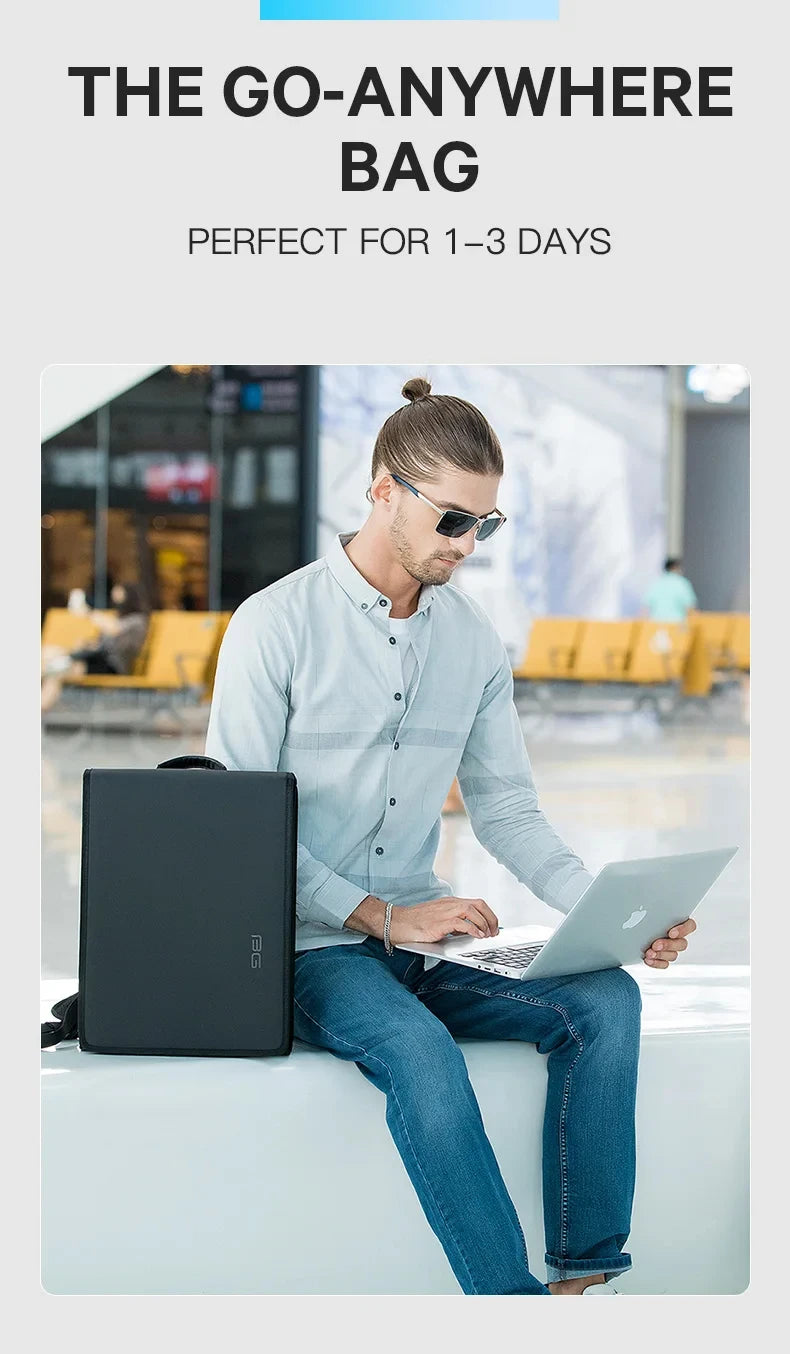 BANGE New Design Men Backpack Waterproof fit for 15.6 inch Laptop Bag Man Travel Bag School bag city business backpack