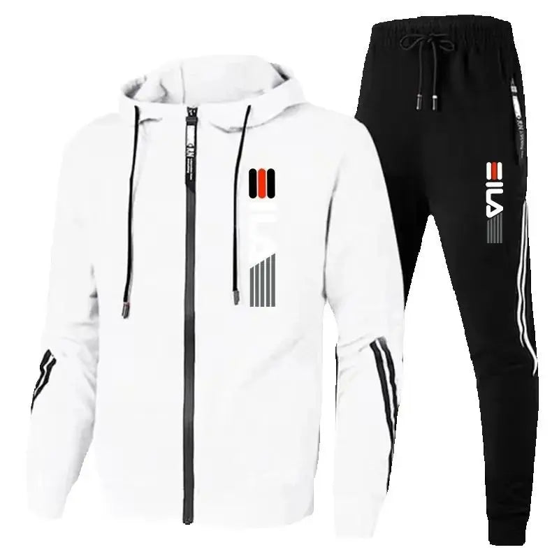 Men's Sportswear Set for Spring and Autumn 2025: Sporty Casual Jacket + Sport Pants, Jogging Fashion and Stylish Sport Outfit