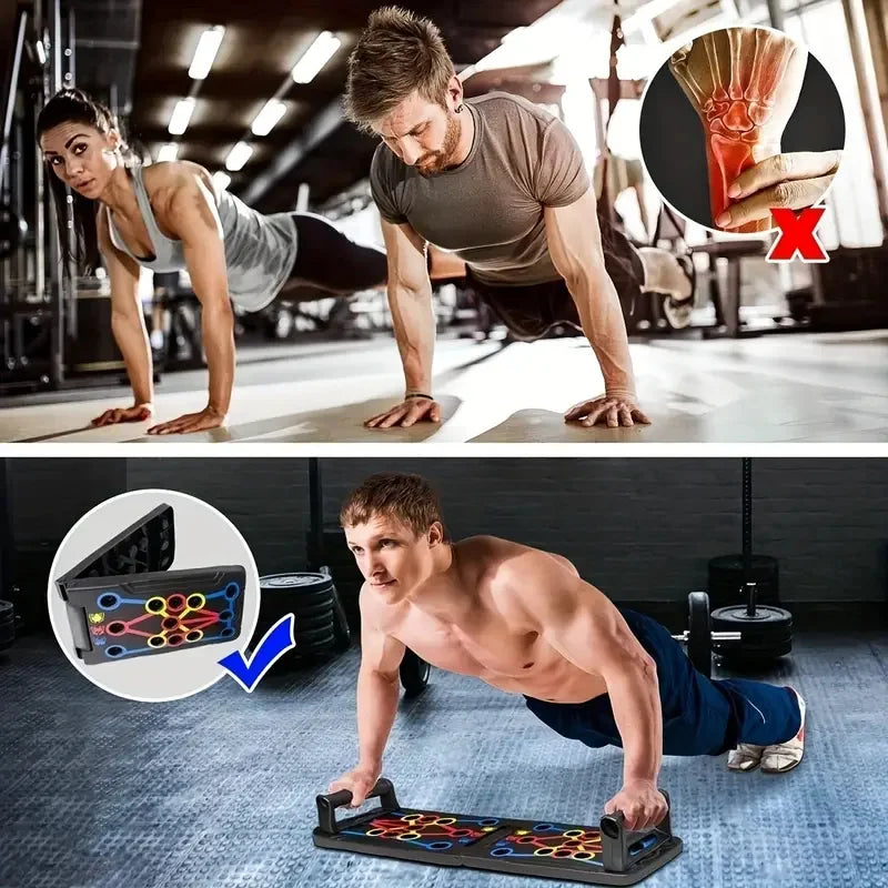 Portable Multifunctional Push-up Board - Fitness and Muscle Training Device Home Workout Set Foldable Push Up Bar Resistance