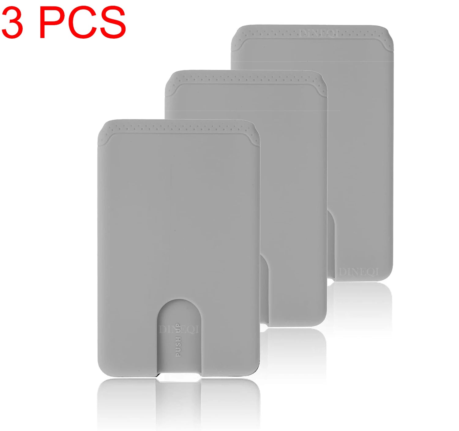 Mobile Phone Card Holder Stick on Anti Falling Credit Cardholder Easy Push 3M Adhesive Soft Silicone Phone Wallet Compatible