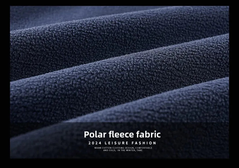 thick Fleece Padded Jacket Men's Autumn Winter Casual Anti-freezing Warm Hooded Coat Polar Cold Fleece Clothing Skiing Jackets