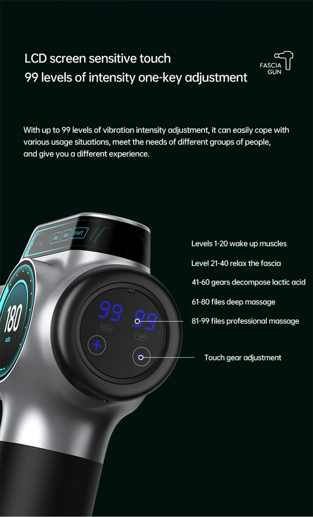 99 Speed Professional Muscle Massage Gun Massager Massager for Neck and Back Massage Instrument Dropshipping Fitness Equipment