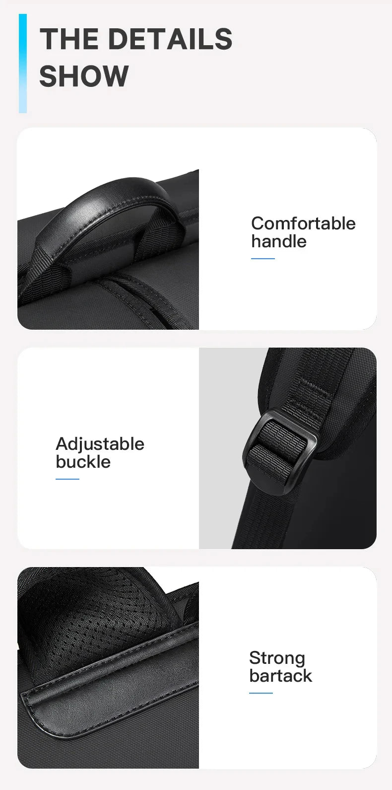 BANGE New Design Men Backpack Waterproof fit for 15.6 inch Laptop Bag Man Travel Bag School bag city business backpack