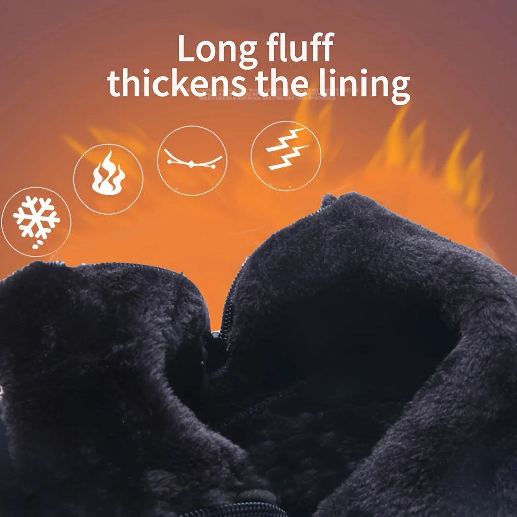 Winter shoes Men's sneakers Warm Cotton Zipper Snow Ankle Boots, Autumncasual shoes  Waterproof Snow Boots free shiping shoe