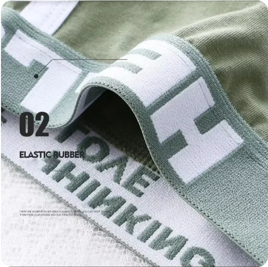 1/3pcs Men Underwear Sports Boxer Shorts Cotton Solid Color Sexy Panties Fashion Breathable  Comfortable Underpants man U Convex