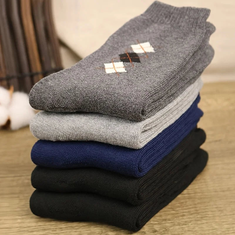 5 Pairs Men Thicken Warm Socks High Quality Casual Comfortable Soft Against Cold Snow Winter Middle Tube Women Male's Sock