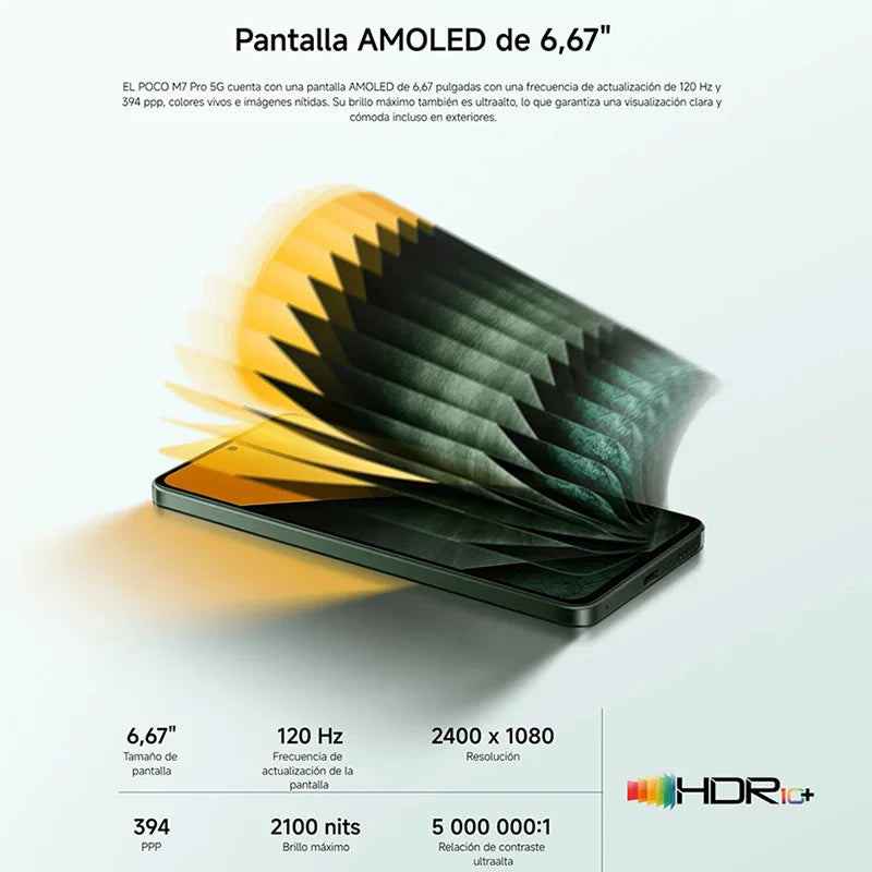 POCO M7 Pro 5G, NFC, Smartphones, Dimensity 7025-Ultra, 6.67'' AMOLED, 120 Hz, 50 MP Camera, 5110 mAh Battery