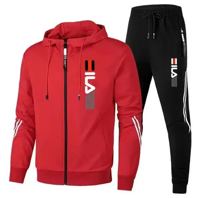 Men's Sportswear Set for Spring and Autumn 2025: Sporty Casual Jacket + Sport Pants, Jogging Fashion and Stylish Sport Outfit
