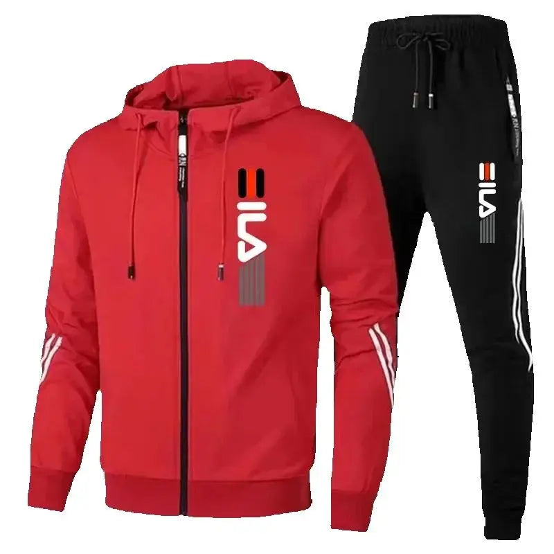 Men's Sportswear Set for Spring and Autumn 2025: Sporty Casual Jacket + Sport Pants, Jogging Fashion and Stylish Sport Outfit