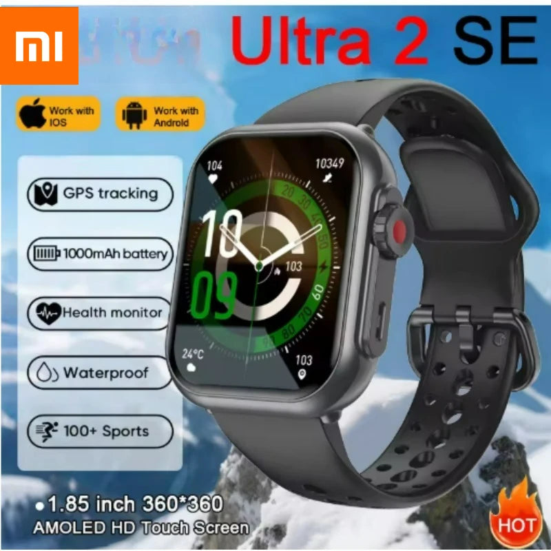 Xiaomi New Watch Ultra 2 SE Men 1000mAh Battery 3D dynamic HD AMOLED Display Call GPS IP68 Sport Smart bracelet For IOS Android