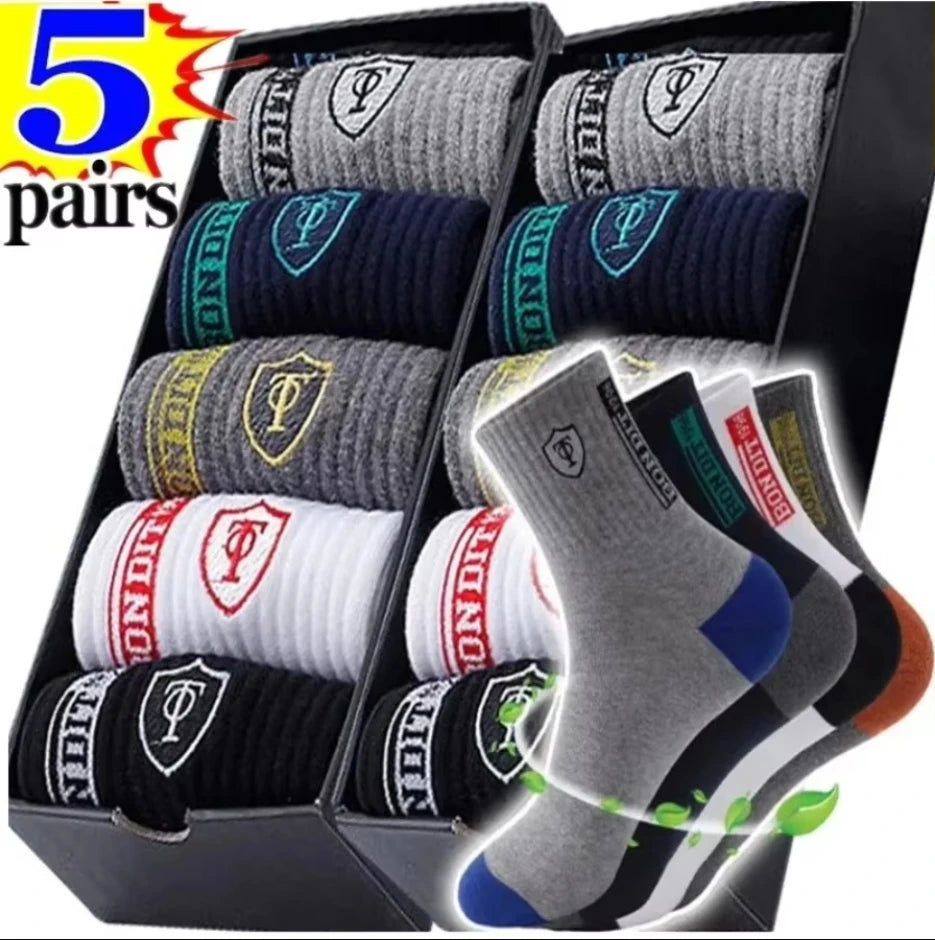 Men's fashion warm thickened padded comfortable casual socks, men's outdoor winter wear must have