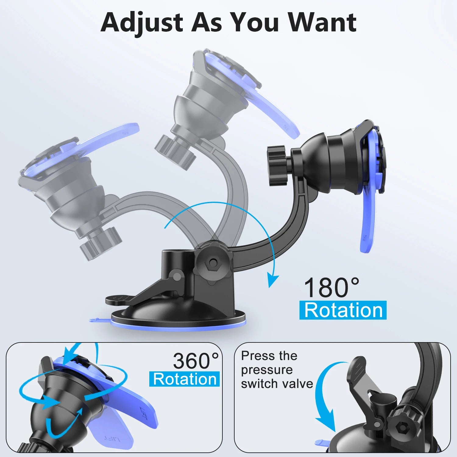 Car Phone Holder Mount Stand Sucker Suction Cup Air Vent Smartphone Mobile Cell Support in Car Bracket for iPhone Samsung Xiaomi