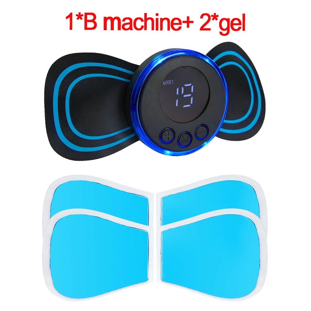 EMS Neck Massager Electric Muscle Stimulator Cervical Sticker Massage Patch Low Frequency Pulse Masajeador Pads Body Pain Relief