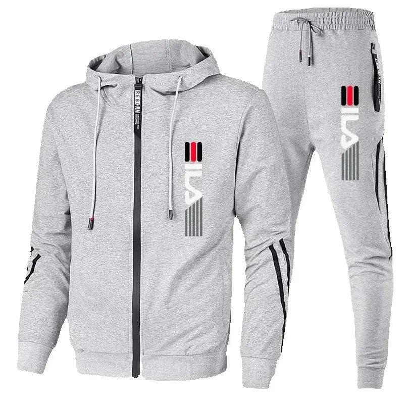 Men's Sportswear Set for Spring and Autumn 2025: Sporty Casual Jacket + Sport Pants, Jogging Fashion and Stylish Sport Outfit