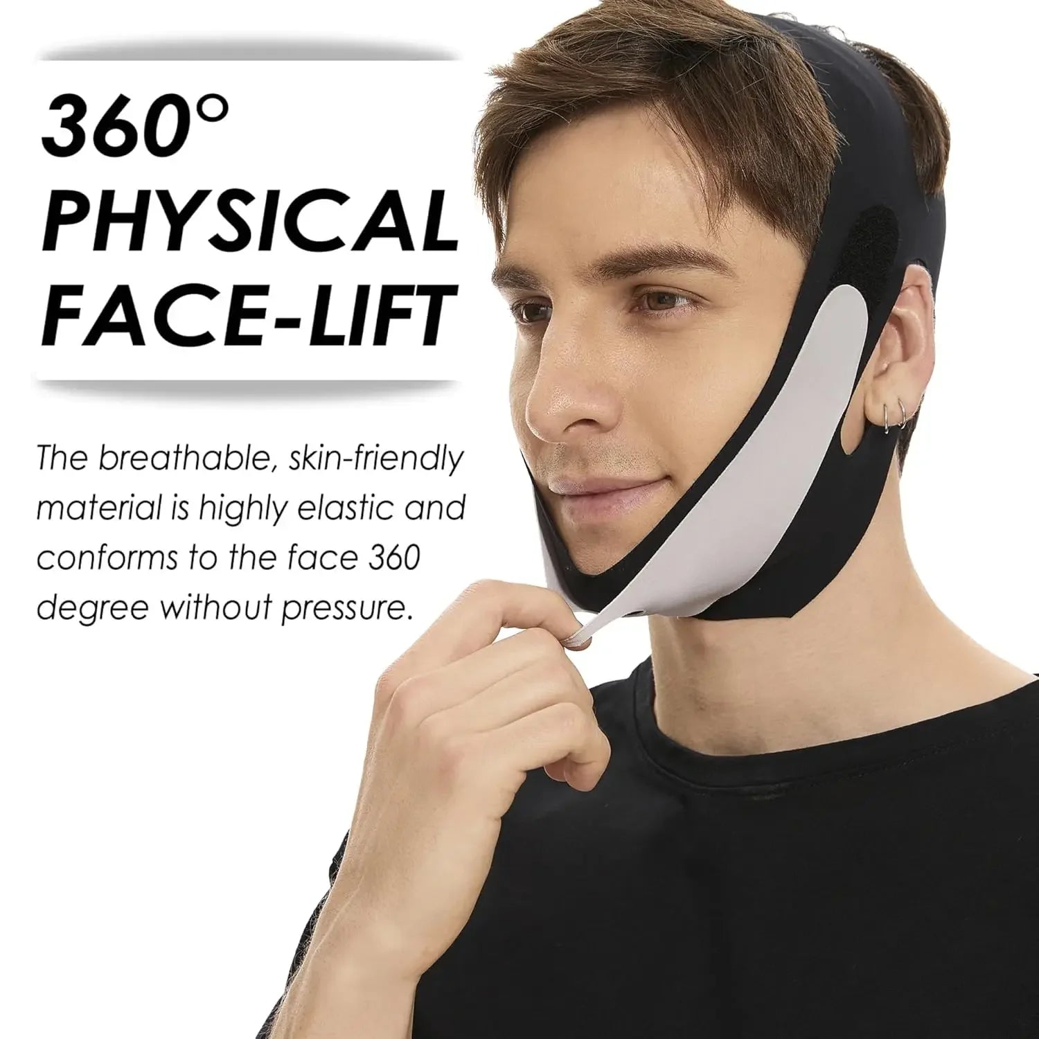 V Shaped Face Mask Chin strap for sleeping and Sagging Chin Strap for Men