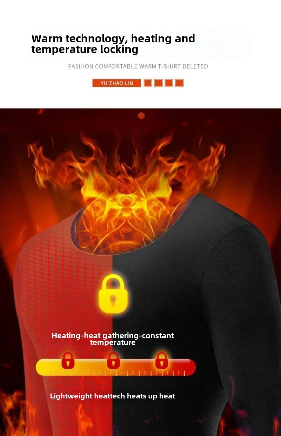 New 2024 Thicken Men's Mock Neck Thermal Tee Casual Tops Thick Thermal Inner SleepWear Fleece Long Sleeve T-Shirt Mens Clothing