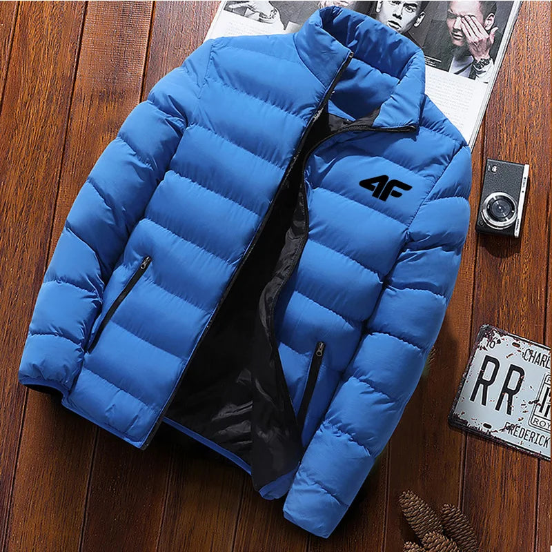 2024 hot selling thick men's new warm Parker jacket winter casual men's jacket stand collar men's windproof cotton down jacket
