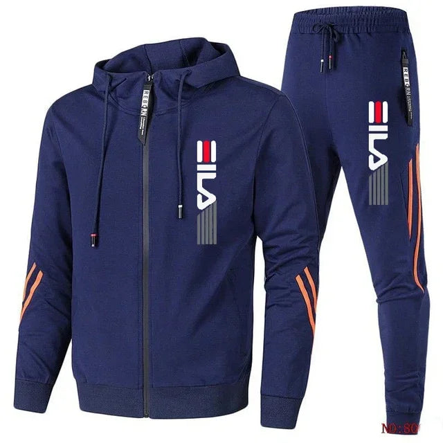 Men's Sportswear Set for Spring and Autumn 2025: Sporty Casual Jacket + Sport Pants, Jogging Fashion and Stylish Sport Outfit