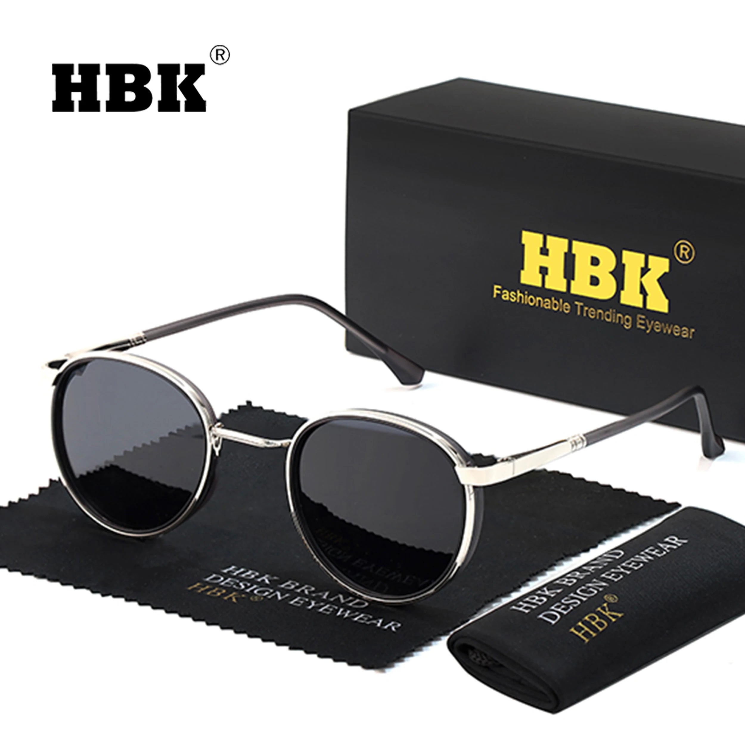 HBK Trendy and Avant-Garde Men's Polarized Sunglasses Personalized Design Fashionable Unisex UV400 Sun Glasses Ideal for Gifts
