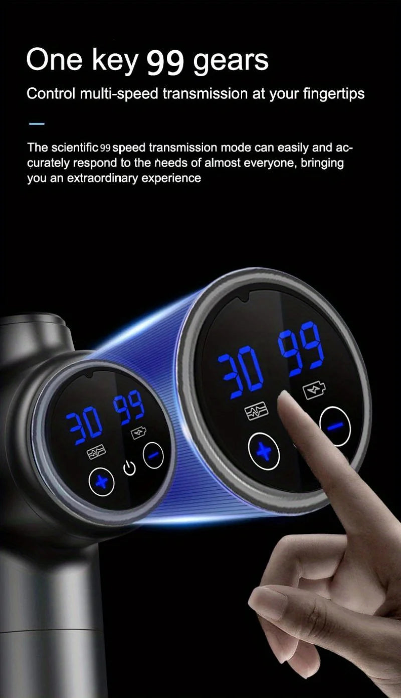 99 Speed Professional Muscle Massage Gun Massager Massager for Neck and Back Massage Instrument Dropshipping Fitness Equipment
