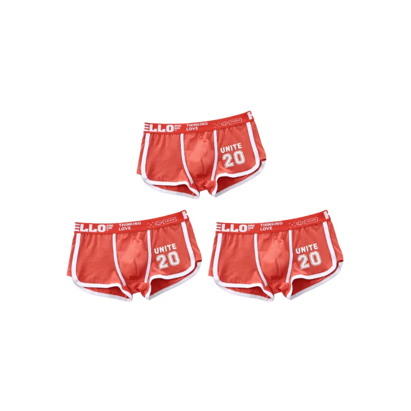 1/3pcs Men Underwear Sports Boxer Shorts Cotton Solid Color Sexy Panties Fashion Breathable  Comfortable Underpants man U Convex