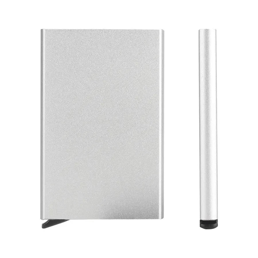 Carbon Fiber Credit Card Holder Mens Double Anti Rfid Bank Cardholder Case Wallet Metal Business Bank Minimalist Wallet Gift