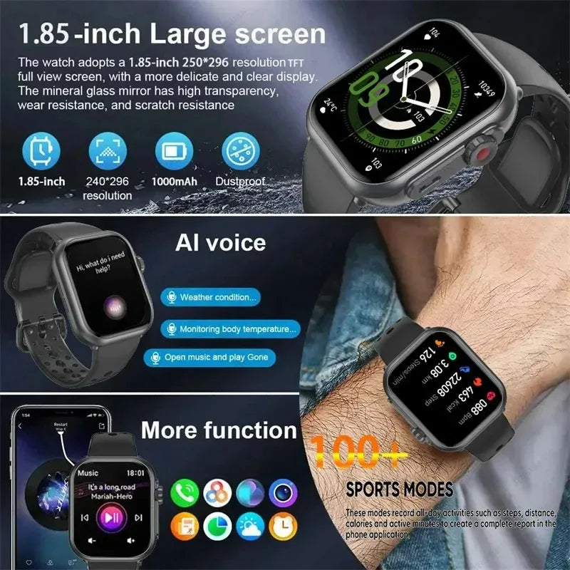 Xiaomi New Watch Ultra 2 SE Men 1000mAh Battery 3D dynamic HD AMOLED Display Call GPS IP68 Sport Smart bracelet For IOS Android